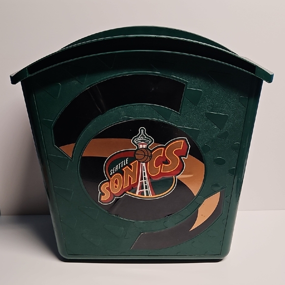 1996 Seattle Sonics Waste Paper Basket Space Needle Logo - Picture 1 of 16